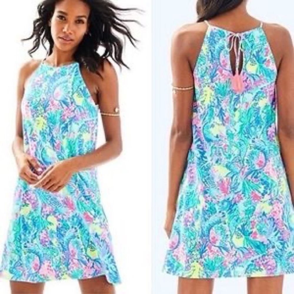 Lilly Pulitzer Women’s Margot Swing Dress Mermaids Cove Ocean Summer Size M NWOT
